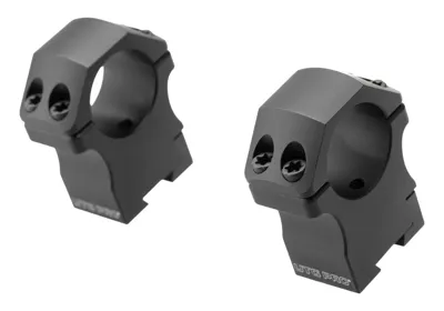 P.o.i. High Profil 1 Tommer Dovetail Ringe - Sort - Leapers