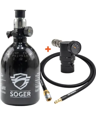 Completo de HPA (Botella 0.44L + Regulador + Línea) - AirsoftYecla