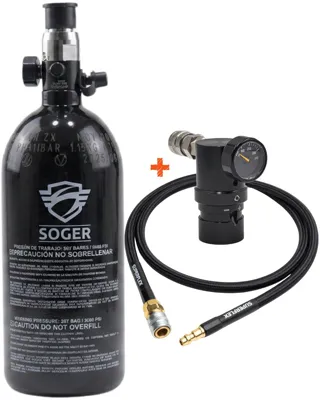 Completo de HPA (Botella 0.8L + Regulador + Línea) - AirsoftYecla