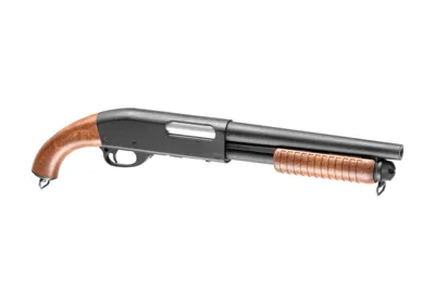 S&t M870 Shotgun Short Wooden Version - Sort - S&T Armament