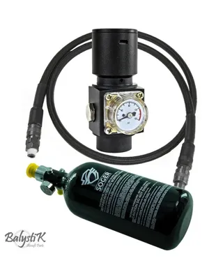 Completo HPA de Regulador + Línea de Aire Premium + Botella 0.8L