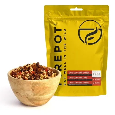 Posiłek Suszony Chilli con Carne Z Ryżem - 600 Kcal - Pl-Chilli-Reg-Yell - Firepot