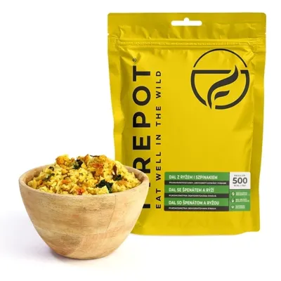Posiłek Suszony Dal Z Ryżem I Szpinakiem - 500 Kcal - Pl-Dal-Reg-Yell - Firepot