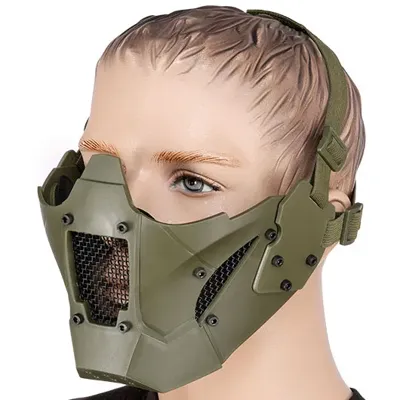 Iron Warrior Maske Lower Face Mit Halterung Für / Ohne FAST Helme - Wosport