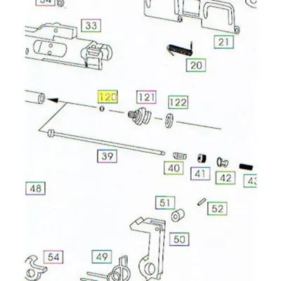 M4 Part #120 Valve Guide Rod Housing Part A - Wei-ETech