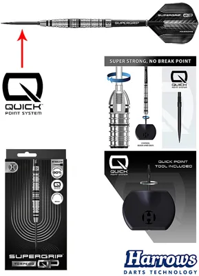 Supergrip QP Torpedo QUICK Point 90% | 22g - Harrows