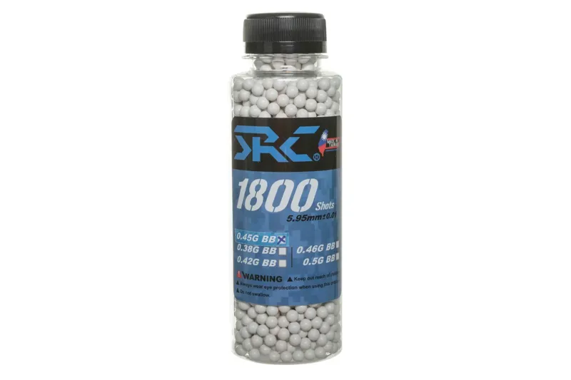 SRC (Taiwan) SRC BIO Bolas 0.45g Botella 1800 Piezas · Blanco