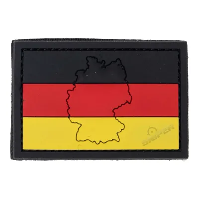 3D PVC Patch Deutschland Flagge Mit Umriss - Fosco Industries