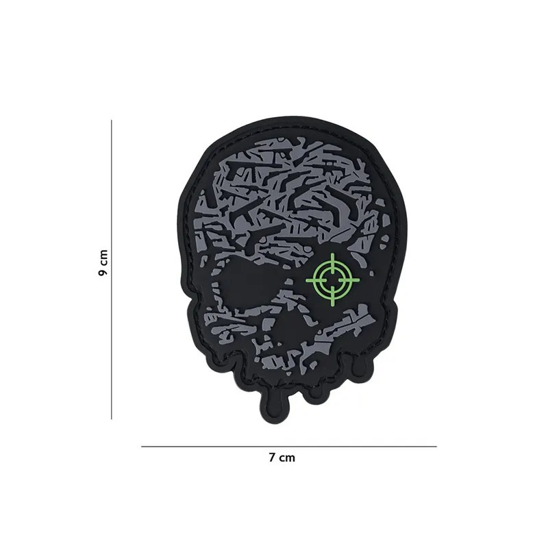 101 Inc Patch PVC 3D Target Eye Skull · Gris