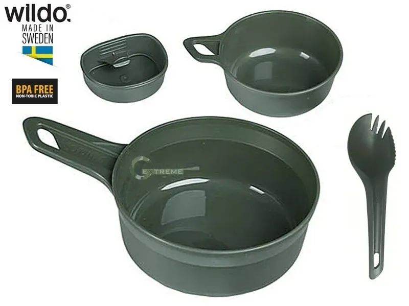 Wildo Σετ Φαγητού Adventure Kit 4 Τεμ Χακί