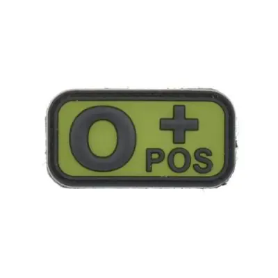 Bloodtype 0 POS Compact PVC Patch · Verde / OD