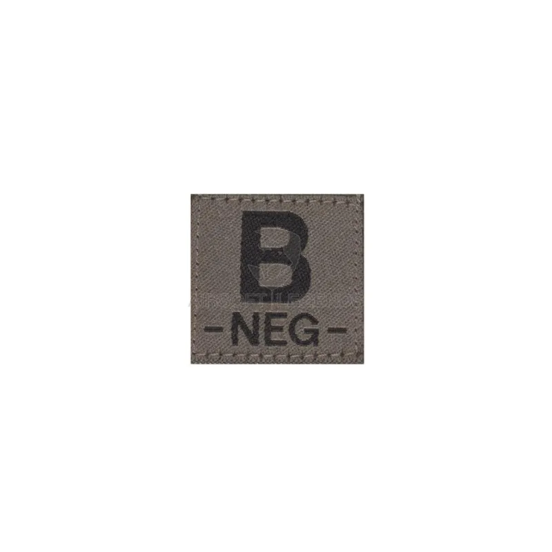 Clawgear B Neg Bloodgroup Patch RAL7013