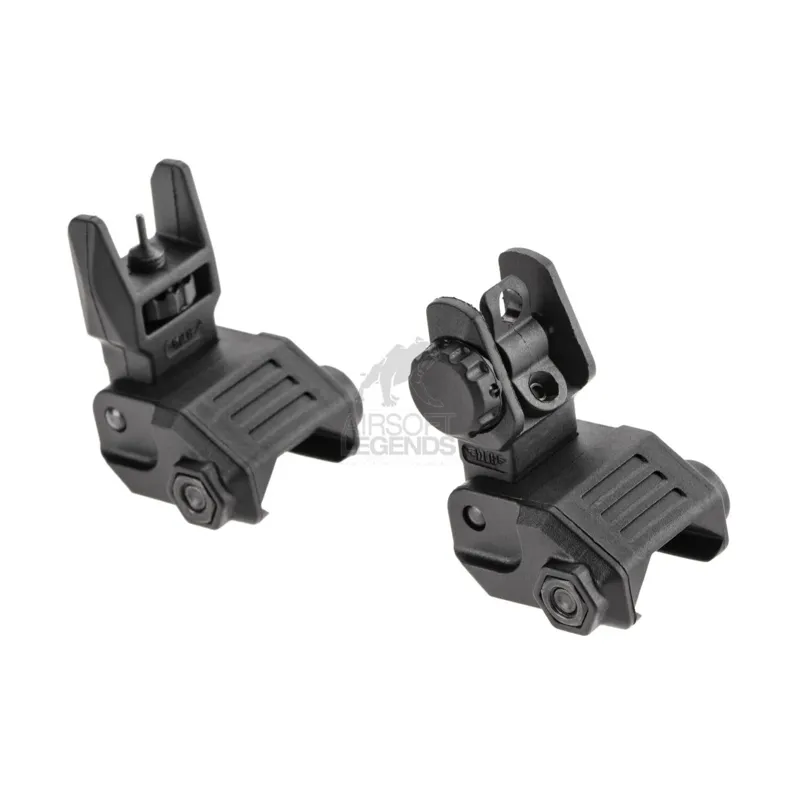 DLG Tactical Low Profile Folding Sight Set · Negro