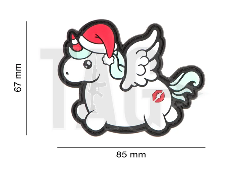 JTG Christmas Unicorn Rubber Patch