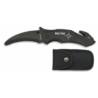 Navaja Seguridad War Zone Acero Inox 8.5cm con Funda - Albainox