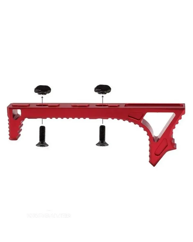 Grip Angular CNC KeyMod · Rojo