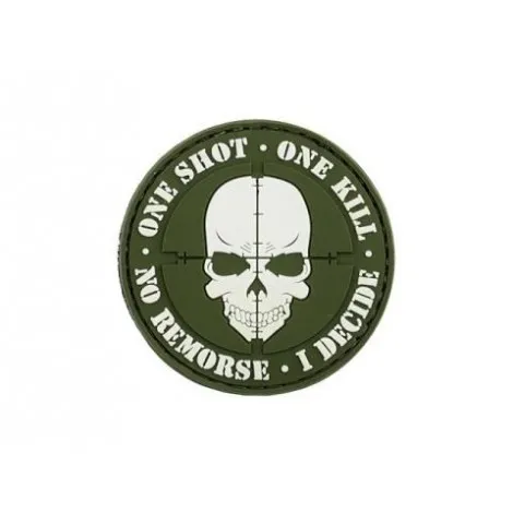Patch One Shot One Kill PVC Velcro Patch · Verde od