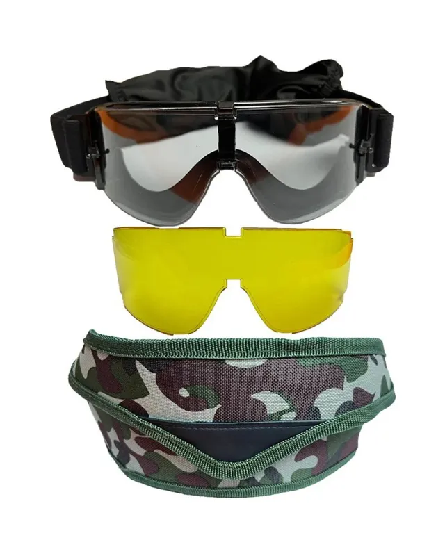 Protección con 3 Lentes · Negro