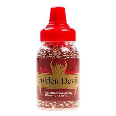 Golden - Śrut Do Wiatrówki Stalowy Okrągły BB - 1500 Szt. - 4,5 mm - Devils