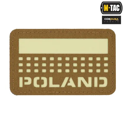 Naszywka Z Flagą I Napisem Poland - Fluorescencyjna - Piksele/Prostokąt - 51006205 - M-Tac