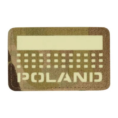 Naszywka Z Flagą I Napisem Poland - Fluorescencyjna - Piksele/Prostokąt - 51006208 - M-Tac