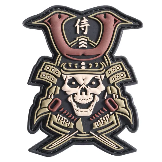 101 Inc 3D Rubber Patch Mit Klettfläche Samurai Skull · Multicam