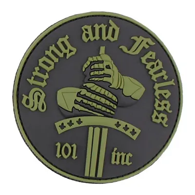 3D Rubber Patch Mit Klettfläche Strong and Fearless - Van Os