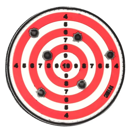 101 Inc 3D Rubber Patch Mit Klettfläche Target Rot/Weiß