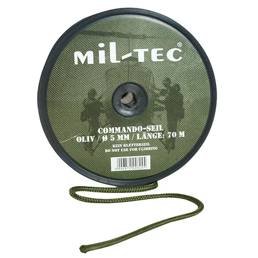 Mil-Tec Commando-Seil 9 mm, 30 Mtr. Rolle · Verde / OD