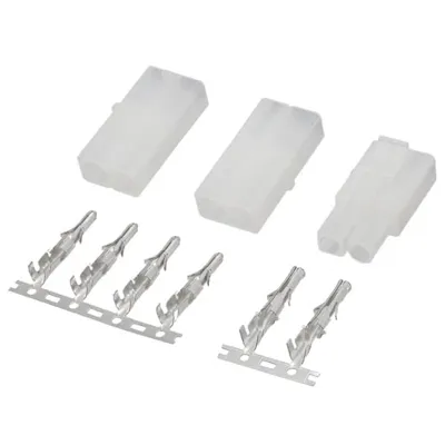 TAM Stecker-Buchsen Set Weiss - 1x Stecker / 2x Buchse - Nuprol