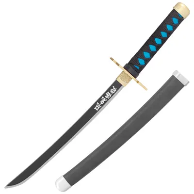 Mini Katana Demon Slayer Muichiro /Blau Inkl. Scheide Und Schwertständer - Haller