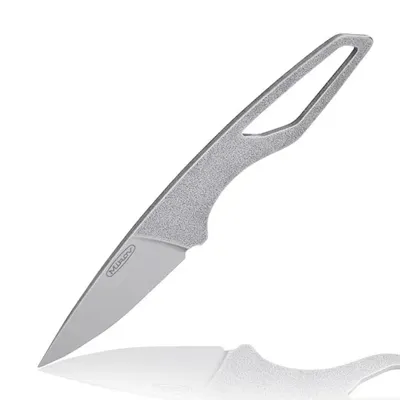 Neck Knife Leaf Böhler N690 Stahl Silber Inkl. Kydexscheide - Mikov