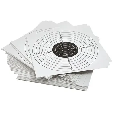 Zielscheiben 17 x 17 cm 100 Stück Weiss - First Strike