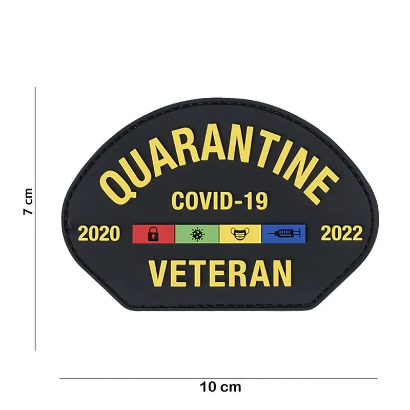 101 Inc Patch 3D PVC Quarantine Veteran · Negro