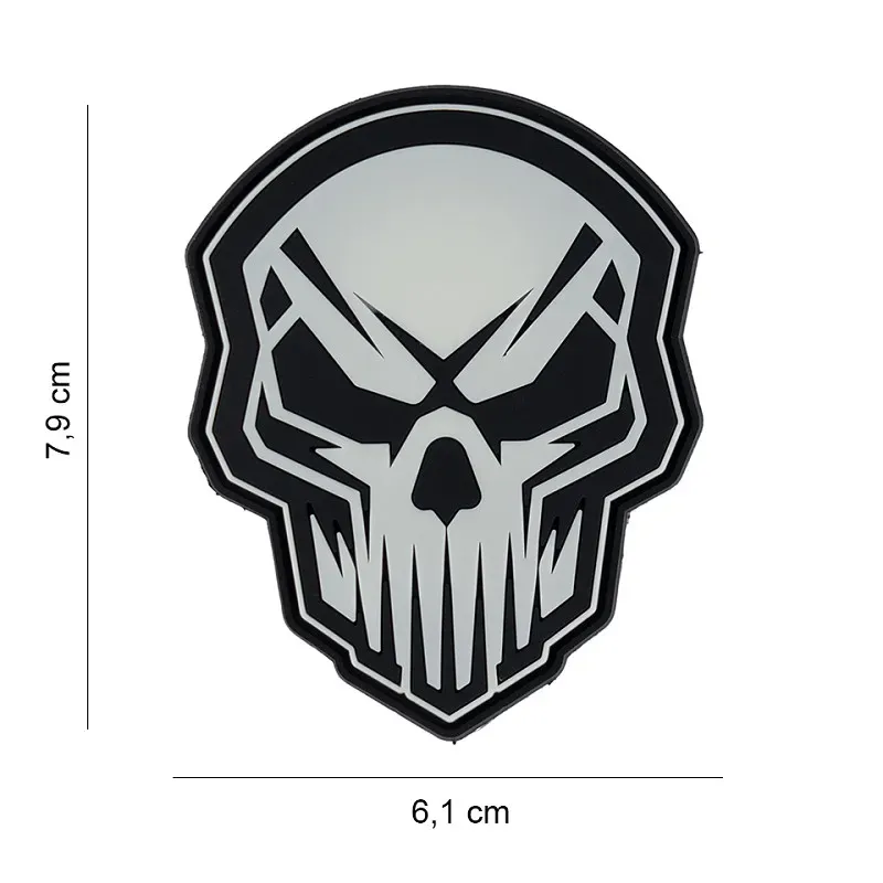 101 Inc Patch 3D PVC Angry Glow Skull