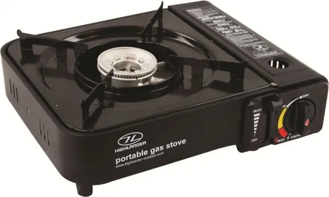 Highlander Portable Cooker Metallic · Negro