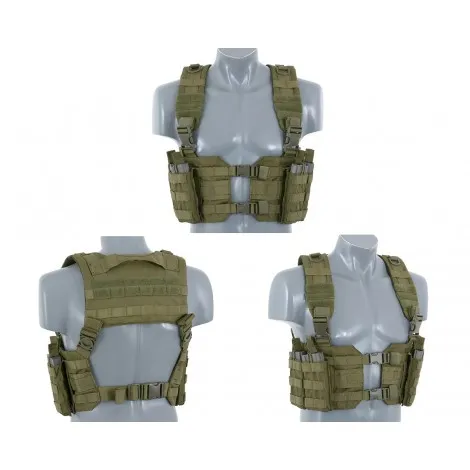 8 Fields Tattico Split Front Chest Harness · Verde od