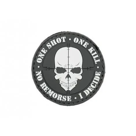 Patch One Shot One Kill PVC Velcro Patch · Negro