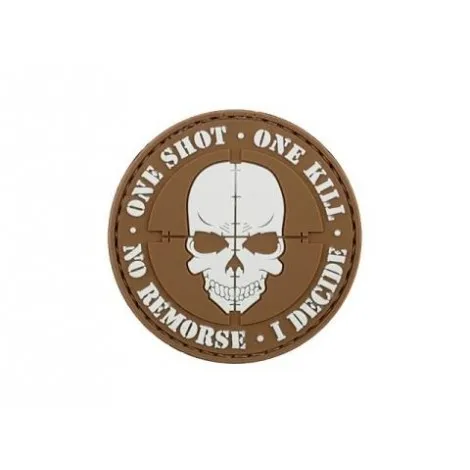Patch One Shot One Kill PVC Velcro Patch · Tan / FDE