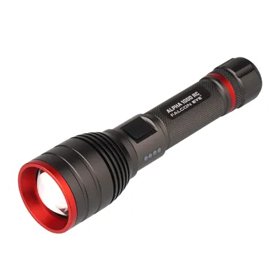 Latarka Ręczna Alpha 1000 RC - Strobe - Focus - 1000 lm - Czarna - FHH0122 - Falcon Eye