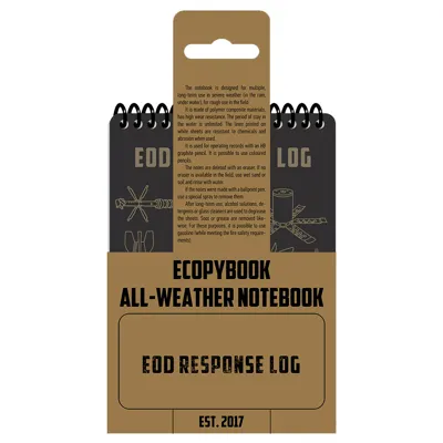 Notatnik Wodoodporny Ecopybook Tactical EOD Response Log A6 - ET-MTC-10026 - M-Tac