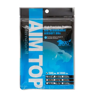 Top High Precision BIO 0.20g 500ER Beutel Hellgrau - AimTop