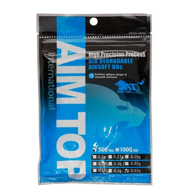 Top High Precision BIO 0.43g 500ER Beutel Hellgrau - AimTop