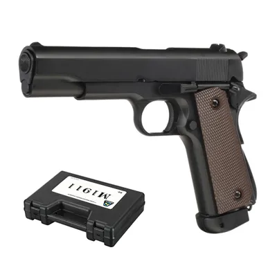 M1911A1 Vollmetall CO2BB BB Inkl. Pistolenkoffer - Double Bell