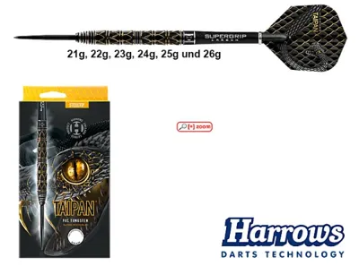 Taipan 90% Tungsten - Steeltip Dartpfeile | 21g - Harrows