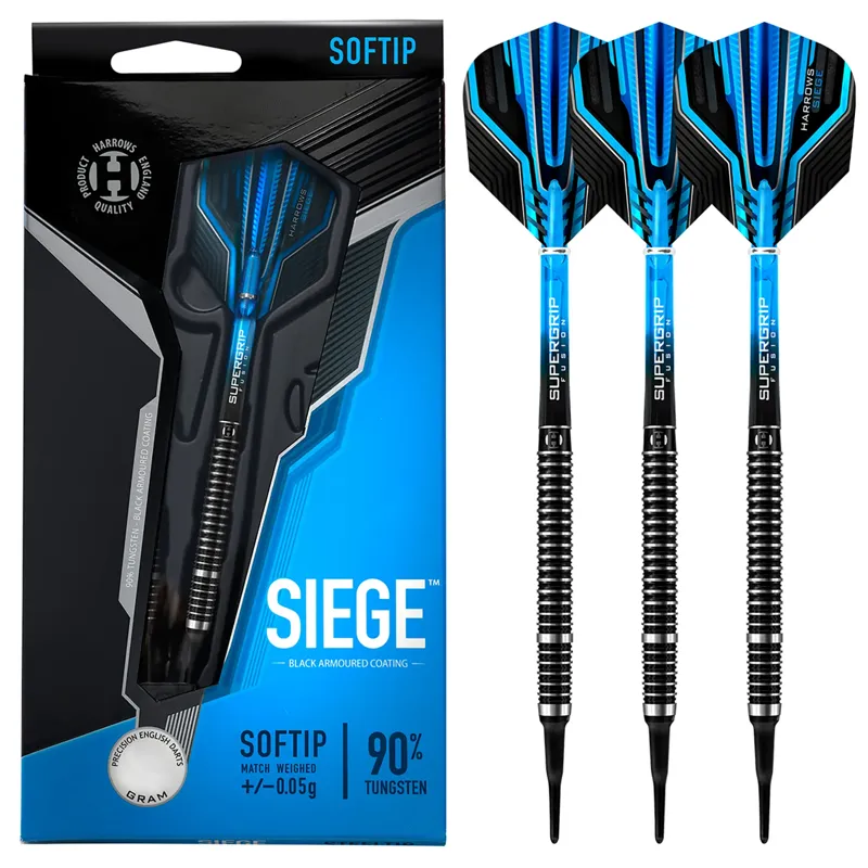 Harrows Siege 90% Tungsten Softip Darts