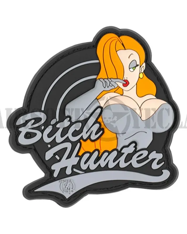 Parche de Goma Bitch Hunter · Gris