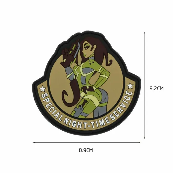 Delta Armory Ειδική Νύχτα - Υπηρεσίες Ώρας Καουτσούκ Patch Μαύρο-Κογιότ