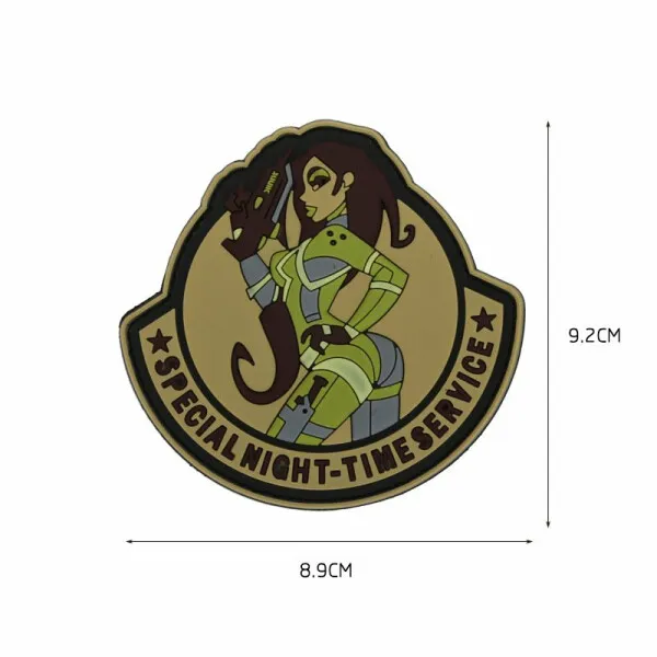 Delta Armory Ειδική Νύχτα - Υπηρεσίες Χρόνου Καουτσούκ Patch Χακί-Μαύρο