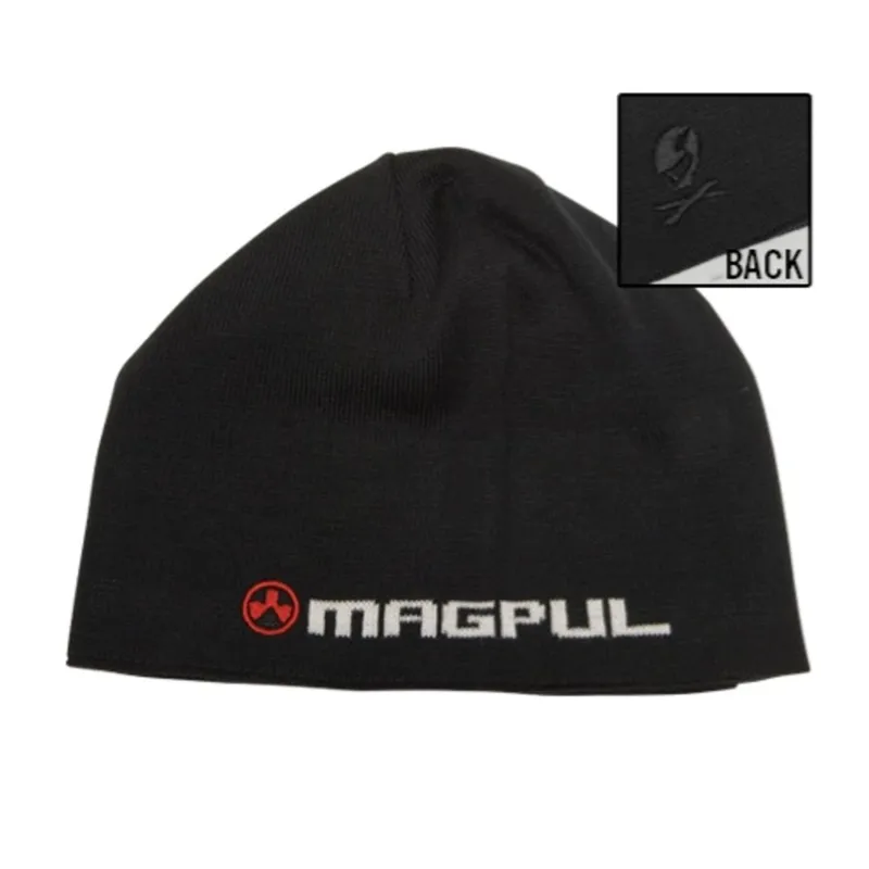 Magpul Logotext Skull Beanie · Negro